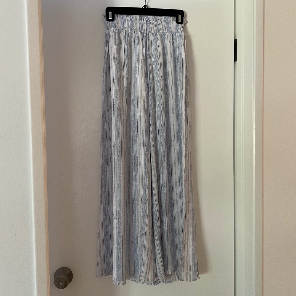 NWT Blue and White Flowy Pants
